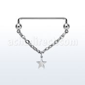 steel industrial surface barbell w small chain & star
