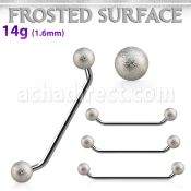 subbfo5 steel industrial surface barbell 5mm frosted steel balls