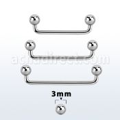 sudb3 90 316l steel industrial surface barbell with 3mm balls