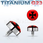 talg2 titanium g23 dermal top w iron cross for base plate