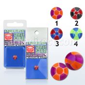 tguvbi bio pattern uv illusion tongue stud holds with suction