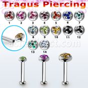 tlbifrd steel internal tragus labret multi crystal top tristar