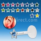 trgs8 bioflex tragus piercing w crystal star silver top