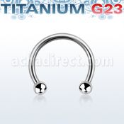 ucbe25 titanium g23 circular eyebrow barbell with 2 5mm balls