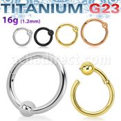 uhbcrbx pvd plated titanium hinged ball closure ring