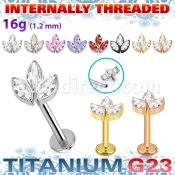 ulbin30 titanium g23 labret leaf top marquise cz internal