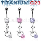 umcdz374 titanium g23 banana w 5 8mm bezel jewel small apple