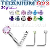 unlzr high polished titanium g23 nose stud 2mm color
