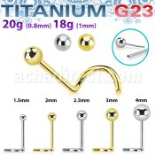 unswnob titanium threadless push pin nose screw ball