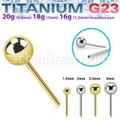 upinb titanium threadless push pin top ball