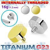 urd4in titanium g23 4mm flat round shape top for posts