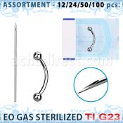 uset06 piercing kit titanium g23 eyebrow bananas needle