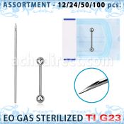 uset12 piercing kit titanium g23 tongue piercing needles.