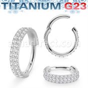 usgsh22 titanium hinged segment ring 16g double line outward