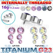 ushz20in titanium g23 descending curve top bezel cz