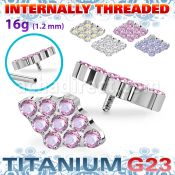 ushz25in titanium g23 top cz diamond shape cnc set