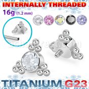 ushz2in titanium g23 top part post round cz