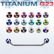 usubca titanium g23 45 surface barbell w multicrystal balls