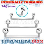 usudbi titanium g23 surface barbell balls internal