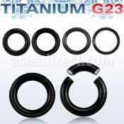 utsg black anodized 1 2mm 3 2mm titanium g23 segment ring