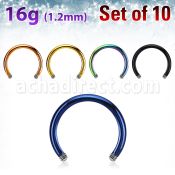 xtcb16g anodized surgical steel circular barbell posts