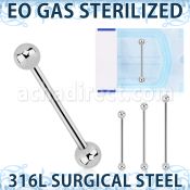 zbbind sterilized 316l steel industrial barbell