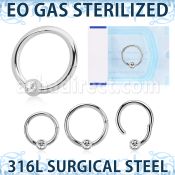 zhbcrc16 sterilized steel ball closure ring 16g crystal