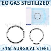 zseg16 sterilized 316l steel segment ring 16g