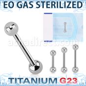 zubbeb sterilized titanium g23 eyebrow barbell with 3mm balls