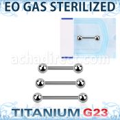 zubbnpg sterilized titanium g23 nipple barbell with 5mm balls