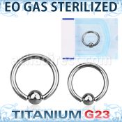 zubcr sterilized titanium g23 ball closure ring with 4mm ball