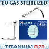 zunsb15 sterilized titanium g23 nose screw 20g ball top
