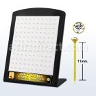 18bryrgc caja display 120 piercing nariz doblar tu mismo plata esterlina 925 0 6mm oro 18 kts cristal redondo claro 1 5mm distribuidor mayorista