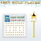 18bxvsar caja piercing nariz hueso plata 925 0 6mm estrella oro 18 kts distribuidor mayorista