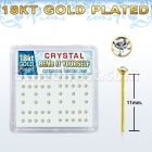 18nybxc caja display piercing nariz doblar tu mismo plata esterlina 925 0 6mm cristal claro redondo 1 5mm oro 18 kts venta