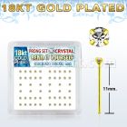 18nypxc caja display piercing nariz doblar tu mismo plata esterlina 925 0 6mm cristal claro redondo 1 5mm oro 18 kts venta