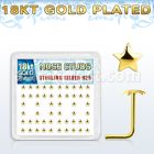 18sxvsar caja piercing nariz l plata 925 0 6mm estrella oro 18 kts distribuidor