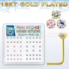 18sz2xm caja display piercing nariz l plata 925 0 6mm oro 18 kts zirconia 2mm venta