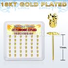 18yvpa36 caja display 36 piercing nariz doblar tu mismo plata 925 0 6mm oro 18 kts pina distribuidor mayorista