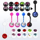 abn1cg piercing ombligo acrilico bola joya 8mm bola acrilica lisa venta