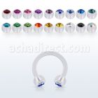 acbeajb4 barbell circular acrilico flexible transparente bolasl 4mm cristal bisel al por mayor