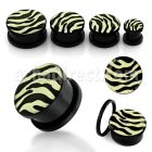 afpcc dilatacion plug tornillo acrilico negro rayas cebra negras blancas distribuidor
