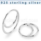 agsea20 925 sterling silver seamless nose ring moon