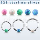 agselo20 aro continuo plata 925 bola opalo 3mm distribuidor