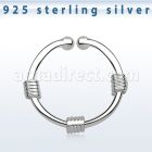 agsep12h anillo septum falso plata 925 1mm tres alambres envueltos alrededor anillo 12mm mayorista