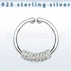 agsep12i anillo septum falso plata 925 1mm cuerda gruesa envuelta alrededor 12mm al por mayor