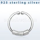 agsep12k anillo septum falso plata 925 1mm alambre envuelto alrededor 12mm distribuidor