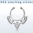 agsepd4 falso septum plata 925 1mm minimalista indio 12mm distribuidor