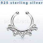 agsepd5 falso septum plata 925 1mm elaborado indio 12mm mayorista