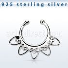 agsepd6 falso septum plata 925 1mm corazon indio 12mm mayorista